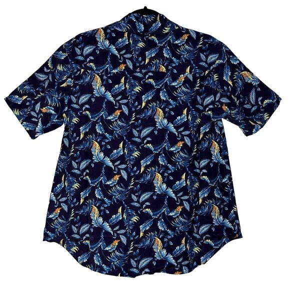 Sandrine Rose Leaf Print Button Up Blouse Women XS NWT Oversized Made in USA - Picture 3 of 8